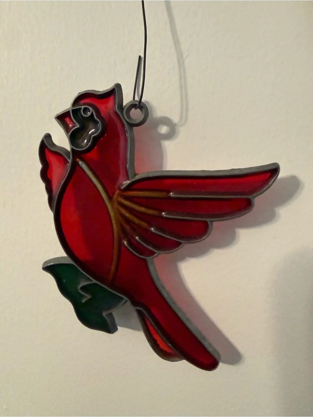 Vintage Glass and Metal Bird Decorative Bird Suncatcher Ornaments set - 4